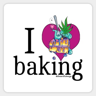 I Heart Baking (Space Cake Version) Sticker